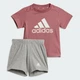 Детский комплект: шорты и футболка Essentials Organic Cotton adidas IZ4975 (62) розовый (4067896629582) - изображение 2