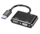 Перехідник USB на HDMI та VGA для підключення додаткового монітора 78215 - изображение 1