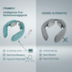 Імпульсний масажер для шиї Smart Neck Massager K05 Blue з підігрівом — бездротовий мікрострумовий масажер, 4 режими - зображення 5