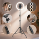 Кольцевая лампа со штативом 2.1 м Ring Light с пультом, держателем для телефона и 3 режимами света - изображение 4