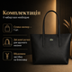 Сумка-шоппер Lacoste 46×33.5 см черная женская на молнии с фирменной лентой, длинными ручками, вместительный тоут через плечо для работы и ежедневного ношения - изображение 4