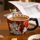 Большая керамическая чашка "Том и Джерри" Tom and Jerry – милая чашка с ложечкой для завтрака 530 мл (Том) - изображение 3