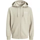 Толстовка JJECORP LOGO SWEAT ZIP HOOD NOOS Jack & Jones 12265177-Moonbeam S Бежевий (5715605830543) - изображение 7