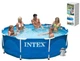 Каркасный круглый бассейн Intex 28202, 305х76 см, объем воды 4485 литров, из качественного ПВХ, для взрослых и детей, со сливным клапаном, фильтр-насос в комплекте, голубой - изображение 1