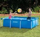 Прямоугольный каркасный бассейн Intex 28271, 260х160х65 см, прочный металлический каркас, трехслойный ПВХ, идеален для всей семьи, голубой - изображение 2
