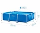 Каркасный бассейн Intex 28270, 220 х 150 х 60 см, прямоугольный, объем 1662 л, материал: трехслойный ПВХ + металлический каркас, для всей семьи, голубой - изображение 5