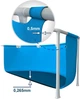 Семейный каркасный бассейн Intex 28205, размер 244х51 см, 1828 л, трехслойный ПВХ + металлический каркас, сливной клапан, голубой - изображение 10