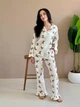 Женская муслиновая пижама рюши COSY рубашка+штаны S медведики Teddy M220/1P - изображение 1