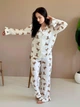 Женская муслиновая пижама рюши COSY рубашка+штаны S медведики Teddy M220/1P - изображение 4