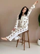 Женская муслиновая пижама рюши COSY рубашка+штаны S медведики Teddy M220/1P - изображение 5
