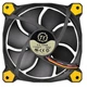 Вентилятор Thermaltake Riing 12 LED Yellow (CL-F038-PL12YL-A), 120х120х25 мм, 3pin, черный - изображение 2
