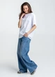 Женская футболка из хлопка oversize Giulia T-SHIRT BASIC 4824/010 XL White, свободная, повседневная оверсайз - изображение 5