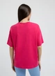 Женская футболка из хлопка oversize Giulia T-SHIRT BASIC 4825/010 M Pink-fuchsia, свободная, повседневная оверсайз - изображение 5