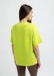 Женская футболка из хлопка oversize Giulia T-SHIRT BASIC 4825/010 L Green-apple, свободная, повседневная оверсайз - изображение 5
