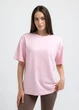 Женская футболка из хлопка oversize Giulia T-SHIRT BASIC 4825/010 S Pink-pale, свободная, повседневная оверсайз - изображение 4