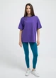 Жіноча футболка з бавовни oversize Giulia T-SHIRT BASIC 4825/010 S Violet, вільна, повсякденна оверсайз - зображення 6