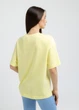 Женская футболка из хлопка oversize Giulia T-SHIRT BASIC 4825/010 L Yellow-lemon, свободная, повседневная оверсайз - изображение 5