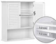 Szafka łazienkowa ModernHome by Multistore wisząca regał komoda z regulowaną półką Biała (5903332078462) - obraz 2