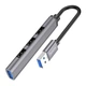 USB Hub Hoco HB26, USB, Сірий - 335749 - зображення 1