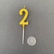 Свечка для торта цифра "2" (золото) - изображение 2