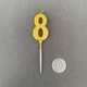 Свечка для торта цифра "8" (золото) - изображение 2