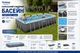 Каркасний басейн Bestway 56465 прямокутний сімейний 549×274×122 см 14812 л з тентом BestWay toy56465 Сірий toy56465 - зображення 1