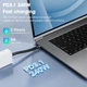 Кабель перехідник 8K USB Type-C M/M 240W 40Gbps E-Mark Chip Black, 13 см (44047) - зображення 5