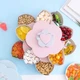Органайзер для сладостей Flower shap 3 яруса с подставкой для телефона, пластик, розовый - изображение 5
