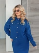 Женский костюм из микровельвета Fashion 50/52 джинс - изображение 3