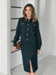 Женский костюм из микровельвета Fashion 54/56 темно-зеленый - изображение 3