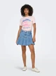 Футболка хлопковая женская ONLY 15346663 XS Pale Lilac/Malibu (5715871557403) - изображение 3