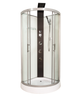 Душовий бокс INSANA Rowena W (XW9809) 90×90×215 см, кутовий, з мілким піддоном 15 см, сатиновий профіль, гідромасаж - изображение 1