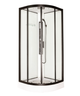 Душовий бокс INSANA Solana (XW9815) 90×90×215 см, кутовий, з мілким піддоном 15 см, чорний профіль, гідромасаж, радіо та підсвітка - изображение 2