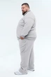 Світшот на блискавці чоловічий Plus Size Grey 8XL - зображення 2