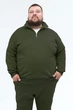 Свитшот на молнии мужской Plus Size Khaki 8XL - изображение 1