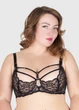 Бюстгальтер Acousma чорний з нюдом 90D (артикул 6585) - зображення 1