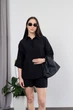 Женский летний костюм из котон рубашка и шорты Aksan 26.2957 44(M) Черный - изображение 6