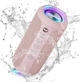 Портативна Bluetooth-колонка Ortizan X10, водонепроникна, IPX7, з підсвічуванням, до 30 годин автономної роботи, 3 стереозвукові ефекти Hi-Fi Bass, мікрофон Handsfree з Aux, TF (рожева) - зображення 1