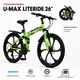 Складной велосипед U-Max LiteRide 26” на литых дисках, Shimano 21, дисковый тормоз, салатовый - изображение 1