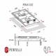 Газовая варочная поверхность Domino PERFELLI PERLA G32C GRIGIO, серая стеклянная рабочая поверхность на кухню на 2 конфорки - изображение 3