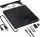 Внешний DVD/CD привод NOLYTH 5-в-1 USB 3.0 Type-C — Портативный дисковод для MacBook и Windows с SD/TF и Аудиовыходом - изображение 2