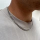 Цепочка на шею, Silver Cuban, 5 мм, нержавеющая сталь - изображение 2