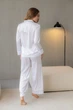 Жіноча шовкова піжама BOBRAND "Classic white" - M - изображение 7