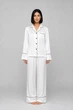 Жіноча шовкова піжама BOBRAND "Classic white" - M - изображение 2