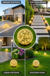 Садовый светильник-куля на солнечной батарее с теплым LED-светом, IP65, 20 LED - изображение 4