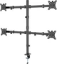 Настільне кріплення для чотирьох моніторів Gembird 13-32" Black (MA-D4-01) - зображення 3