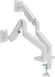 Настольный крепеж для двух мониторов Gembird 17-32" 2-10 кг White (MA-DA2-06-W) - изображение 2