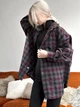 Рубашка Женская Красный Графит В Клетку Оверсайз Базовая one size (369253) - изображение 1