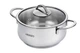 Каструля Ardesto Black Mars зі скляною кришкою нержавіюча сталь 4,3л 22см AR0743S чорна (00107429) - зображення 1