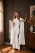 Длинное нарядное платье молочного цвета FashionYouWant M молочный 43466478 - изображение 2